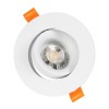kelvo® OMEGA KLV-101-0037 Χωνευτό Κινούμενο Φωτιστικό Downlight Σποτ για Λάμπα MR16 με Ντουί GU10 AC 220-240V IP20 - Λευκό Ματ - Μ10.5 x Π10.5 x Υ2.2cm / Q7.5cm