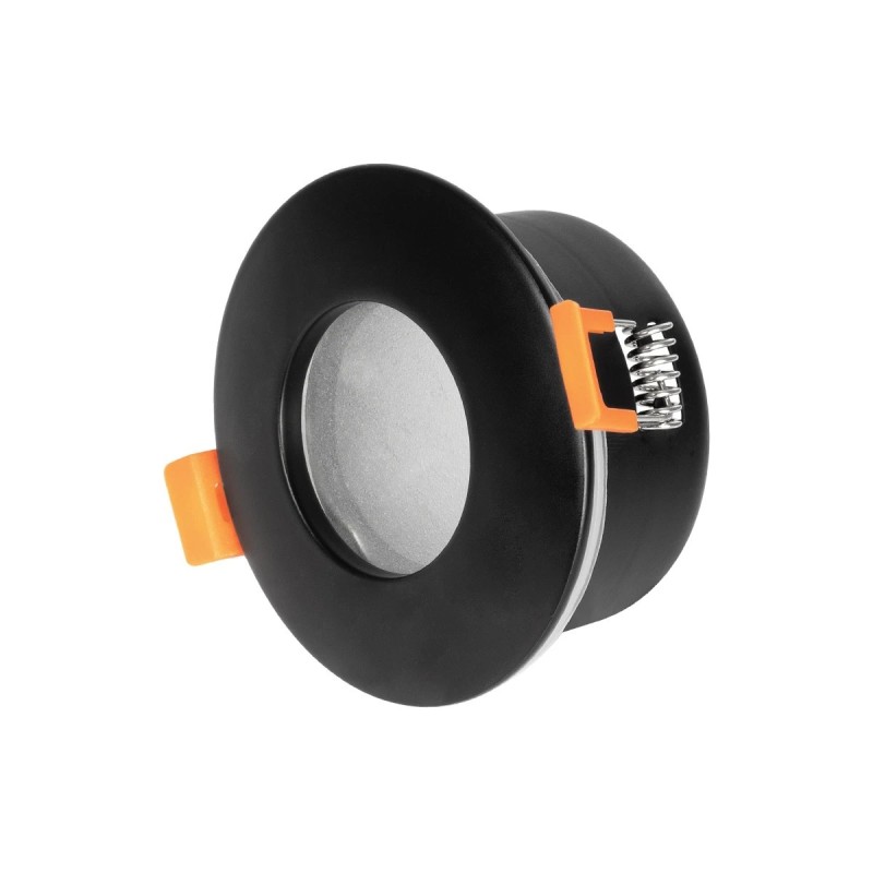kelvo® KAPA KLV-101-0038 Χωνευτό Φωτιστικό Downlight Σποτ Μπάνιου για Λάμπα MR16 με Ντουί GU10 AC 220-240V Αδιάβροχο IP65 - Μαύρο Ματ - Μ8.5 x Π8.5 x Υ4.2cm / Q7.5cm