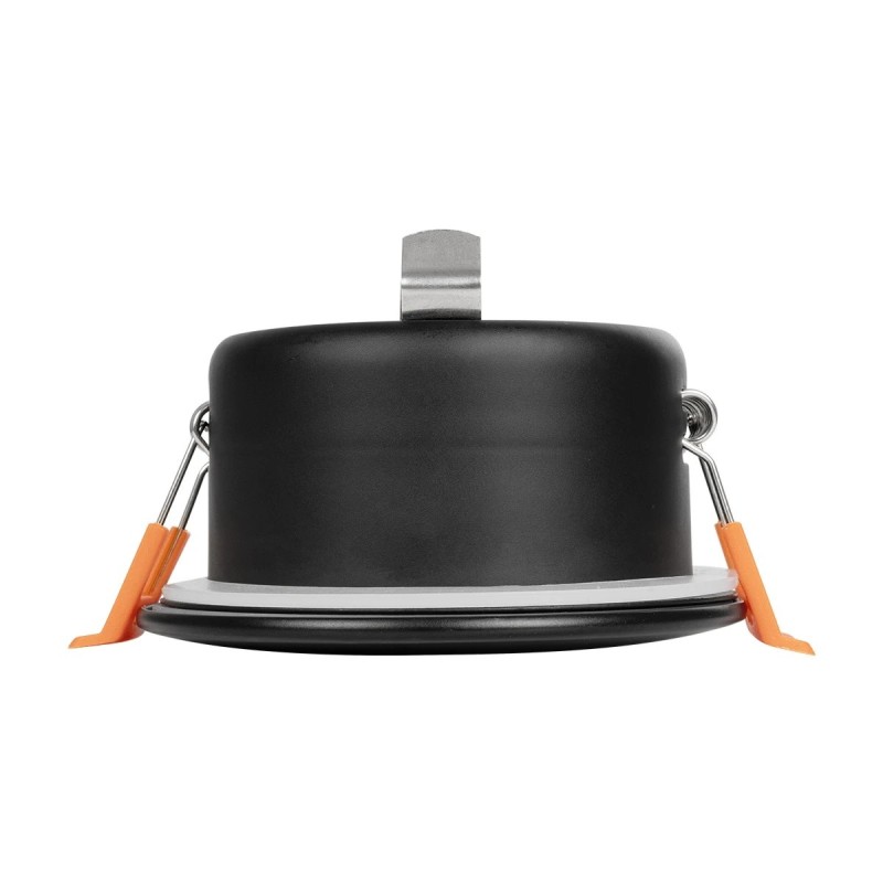 kelvo® KAPA KLV-101-0038 Χωνευτό Φωτιστικό Downlight Σποτ Μπάνιου για Λάμπα MR16 με Ντουί GU10 AC 220-240V Αδιάβροχο IP65 - Μαύρο Ματ - Μ8.5 x Π8.5 x Υ4.2cm / Q7.5cm