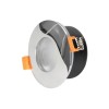 kelvo® KAPA KLV-101-0040 Χωνευτό Φωτιστικό Downlight Σποτ Μπάνιου για Λάμπα MR16 με Ντουί GU10 AC 220-240V Αδιάβροχο IP65 - Νίκελ Χρώμιο - Μ8.5 x Π8.5 x Υ4.2cm / Q7.5cm