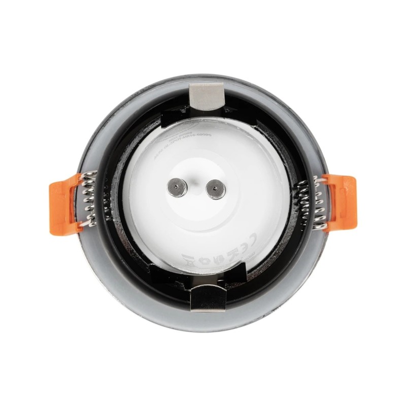kelvo® KAPA KLV-101-0040 Χωνευτό Φωτιστικό Downlight Σποτ Μπάνιου για Λάμπα MR16 με Ντουί GU10 AC 220-240V Αδιάβροχο IP65 - Νίκελ Χρώμιο - Μ8.5 x Π8.5 x Υ4.2cm / Q7.5cm