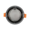 kelvo® SIGMA KLV-101-0043 Χωνευτό Φωτιστικό Downlight Σποτ Μπάνιου για Λάμπα MR16 με Ντουί GU10 AC 220-240V Αδιάβροχο IP65 - Νίκελ Βούρτσας - Μ8.5 x Π8.5 x Υ4.4cm / Q7.5cm
