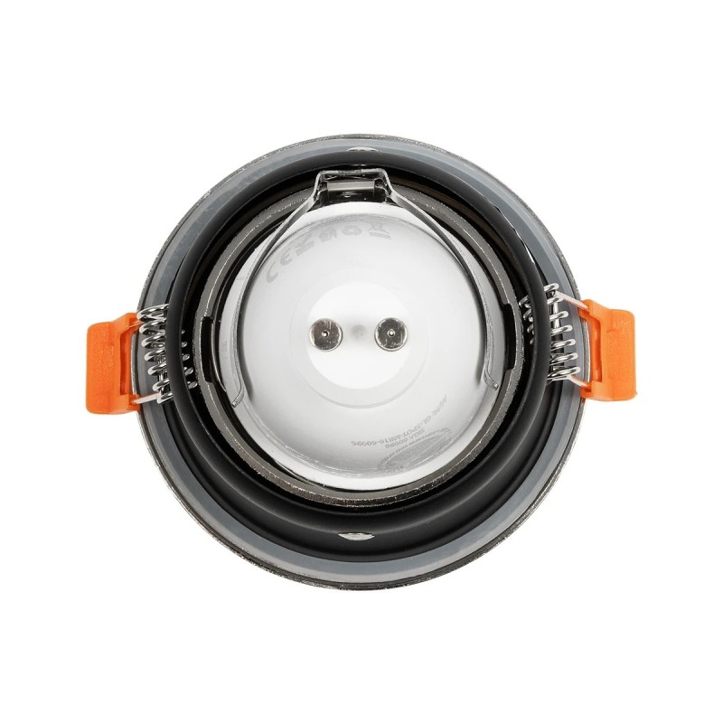 kelvo® SIGMA KLV-101-0043 Χωνευτό Φωτιστικό Downlight Σποτ Μπάνιου για Λάμπα MR16 με Ντουί GU10 AC 220-240V Αδιάβροχο IP65 - Νίκελ Βούρτσας - Μ8.5 x Π8.5 x Υ4.4cm / Q7.5cm