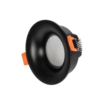 kelvo® LAMDA KLV-101-0044 Χωνευτό Φωτιστικό Downlight Σποτ Μπάνιου για Λάμπα MR16 με Ντουί GU10 AC 220-240V Αδιάβροχο IP65 - Μαύρο Ματ - Μ8.5 x Π8.5 x Υ3.5cm / Q7.5cm