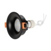 kelvo® LAMDA KLV-101-0044 Χωνευτό Φωτιστικό Downlight Σποτ Μπάνιου για Λάμπα MR16 με Ντουί GU10 AC 220-240V Αδιάβροχο IP65 - Μαύρο Ματ - Μ8.5 x Π8.5 x Υ3.5cm / Q7.5cm