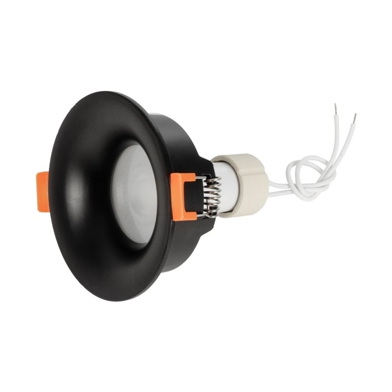 kelvo® LAMDA KLV-101-0044 Χωνευτό Φωτιστικό Downlight Σποτ Μπάνιου για Λάμπα MR16 με Ντουί GU10 AC 220-240V Αδιάβροχο IP65 - Μαύρο Ματ - Μ8.5 x Π8.5 x Υ3.5cm / Q7.5cm