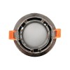 kelvo® LAMDA KLV-101-0046 Χωνευτό Φωτιστικό Downlight Σποτ Μπάνιου για Λάμπα MR16 με Ντουί GU10 AC 220-240V Αδιάβροχο IP65 - Νίκελ Βούρτσας - Μ8.5 x Π8.5 x Υ3.5cm / Q7.5cm
