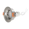 kelvo® LAMDA KLV-101-0046 Χωνευτό Φωτιστικό Downlight Σποτ Μπάνιου για Λάμπα MR16 με Ντουί GU10 AC 220-240V Αδιάβροχο IP65 - Νίκελ Βούρτσας - Μ8.5 x Π8.5 x Υ3.5cm / Q7.5cm
