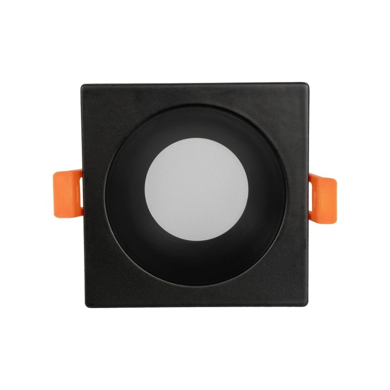 kelvo® EPSILON KLV-101-0047 Χωνευτό Φωτιστικό Downlight Σποτ Μπάνιου για Λάμπα MR16 με Ντουί GU10 AC 220-240V Αδιάβροχο IP65 - Μαύρο Ματ - Μ8.5 x Π8.5 x Υ4.4cm / Q7.5cm x 7.5cm