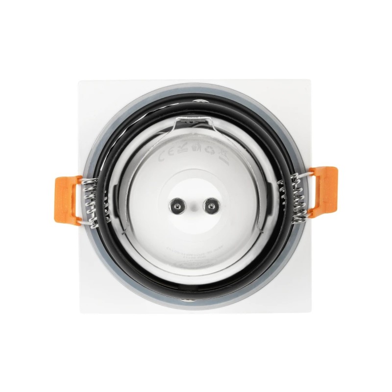 kelvo® EPSILON KLV-101-0048 Χωνευτό Φωτιστικό Downlight Σποτ Μπάνιου για Λάμπα MR16 με Ντουί GU10 AC 220-240V Αδιάβροχο IP65 - Λευκό Ματ - Μ8.5 x Π8.5 x Υ4.4cm / Q7.5cm x 7.5cm