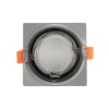 kelvo® EPSILON KLV-101-0049 Χωνευτό Φωτιστικό Downlight Σποτ Μπάνιου για Λάμπα MR16 με Ντουί GU10 AC 220-240V Αδιάβροχο IP65 - Νίκελ Βούρτσας - Μ8.5 x Π8.5 x Υ4.4cm / Q7.5cm x 7.5cm