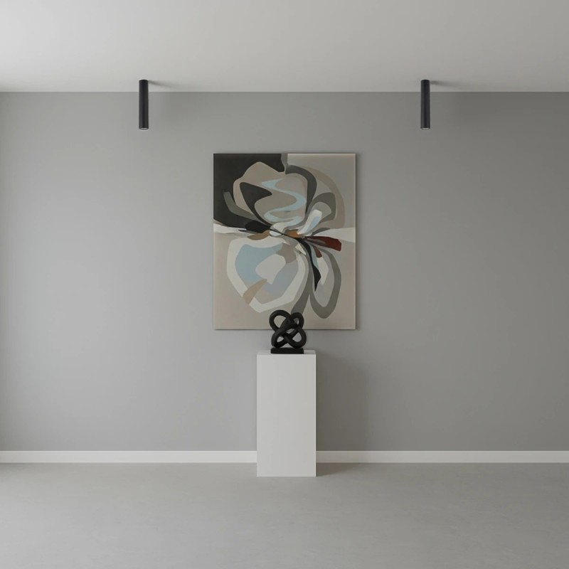 kelvo® DUCT KLV-101-0051 Φωτιστικό Downlight Σποτ για Λάμπα MR16 με Ντουί GU10 AC 220-240V IP20 - Μαύρο Ματ - Μ6 x Π6 x Υ30cm