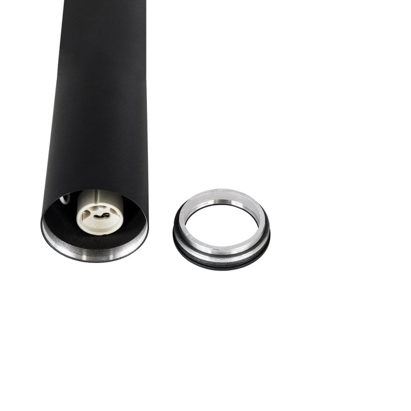 kelvo® DUCT KLV-101-0053 Φωτιστικό Downlight Σποτ για Λάμπα MR16 με Ντουί GU10 AC 220-240V IP20 - Μαύρο Ματ - Μ6 x Π6 x Υ60cm