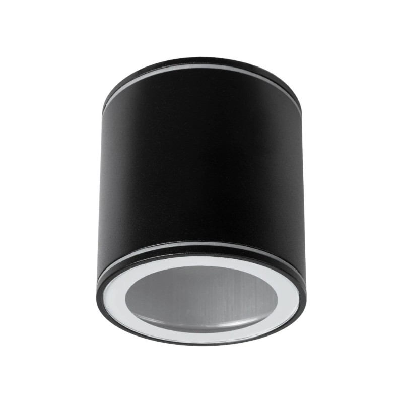 kelvo® MARETTI KLV-101-0055 Φωτιστικό Downlight Σποτ για Λάμπα MR16 με Ντουί GU10 AC 220-240V Αδιάβροχο IP65 - Μαύρο Ματ - Μ9 x Π9 x Υ9cm