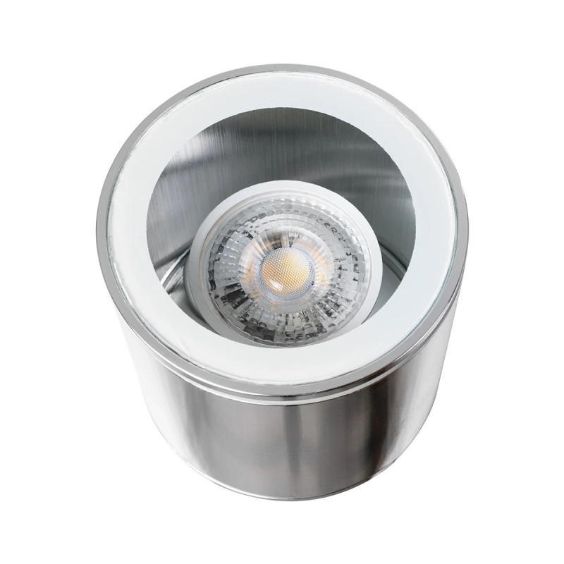 kelvo® MARETTI KLV-101-0057 Φωτιστικό Downlight Σποτ για Λάμπα MR16 με Ντουί GU10 AC 220-240V Αδιάβροχο IP65 - Νίκελ Χρώμιο - Μ9 x Π9 x Υ9cm