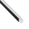 kelvo® NEONPRO KLV-101-0066 Βάση Στήριξης για Neon Flex LED Αδιάβροχο IP65 - Μαύρο Ματ - Μ300 x Π0.8 x Υ1.3cm - Πακέτο 5 Τεμαχίων
