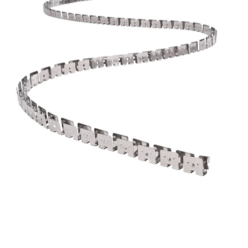 kelvo® NEONPRO KLV-101-0069 Εύκαμπτη Βάση Στήριξης για Neon Flex - Νίκελ Χρώμιο - Μ1000 x Π0.7 x Υ1.2cm - Ρολό 10 Μέτρων