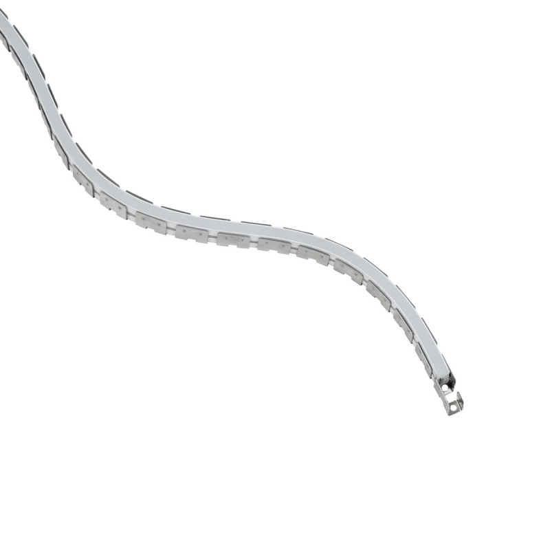 kelvo® NEONPRO KLV-101-0069 Εύκαμπτη Βάση Στήριξης για Neon Flex - Νίκελ Χρώμιο - Μ1000 x Π0.7 x Υ1.2cm - Ρολό 10 Μέτρων