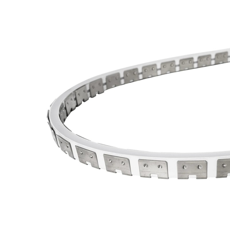 kelvo® NEONPRO KLV-101-0069 Εύκαμπτη Βάση Στήριξης για Neon Flex - Νίκελ Χρώμιο - Μ1000 x Π0.7 x Υ1.2cm - Ρολό 10 Μέτρων