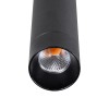 kelvo® CANAL KLV-101-0073 Κρεμαστό Φωτιστικό Οροφής LED 7W 700lm 36° AC 220-240V IP20 Θερμό Λευκό 2700K - Bridgelux COB Chip & TÜV SÜD Driver - Μαύρο Ματ - Μ4 x Π4 x Υ80cm - 5 Χρόνια Εγγύηση