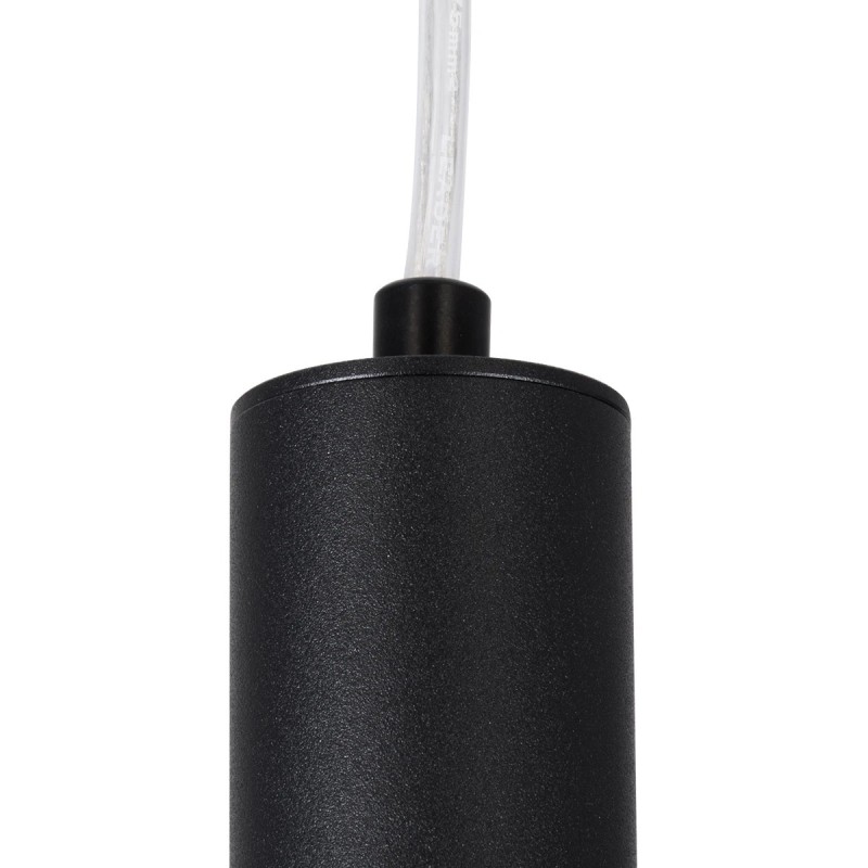 kelvo® CANAL KLV-101-0073 Κρεμαστό Φωτιστικό Οροφής LED 7W 700lm 36° AC 220-240V IP20 Θερμό Λευκό 2700K - Bridgelux COB Chip & TÜV SÜD Driver - Μαύρο Ματ - Μ4 x Π4 x Υ80cm - 5 Χρόνια Εγγύηση