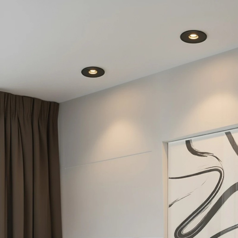 kelvo® PINADO KLV-101-0128 Χωνευτό Downlight Σποτ LED 7W 875lm 15° AC 220-240V IP20 Φυσικό Λευκό 4500K - Bridgelux COB Chip & TÜV SÜD Driver - Μαύρο Ματ - Μ8.3 x Π8.3 x Υ8.16cm / Q7.3cm - 5 Χρόνια Εγγύηση