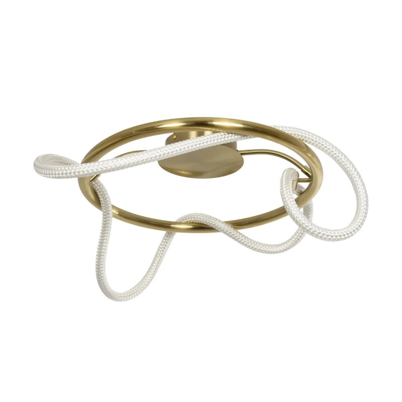 kelvo® GLOW KLV-101-0149 Φωτιστικό Οροφής LED 34W 3400lm 360° AC 220-240V IP20 Ρυθμιζόμενο Λευκό CCT με Χειριστήριο από 2700K έως 6000K Dimmable - Lumileds SMD Chip - Χρυσό Πλατίνα - Μ60 x Π60 x Υ30cm - 3 Χρόνια Εγγύηση