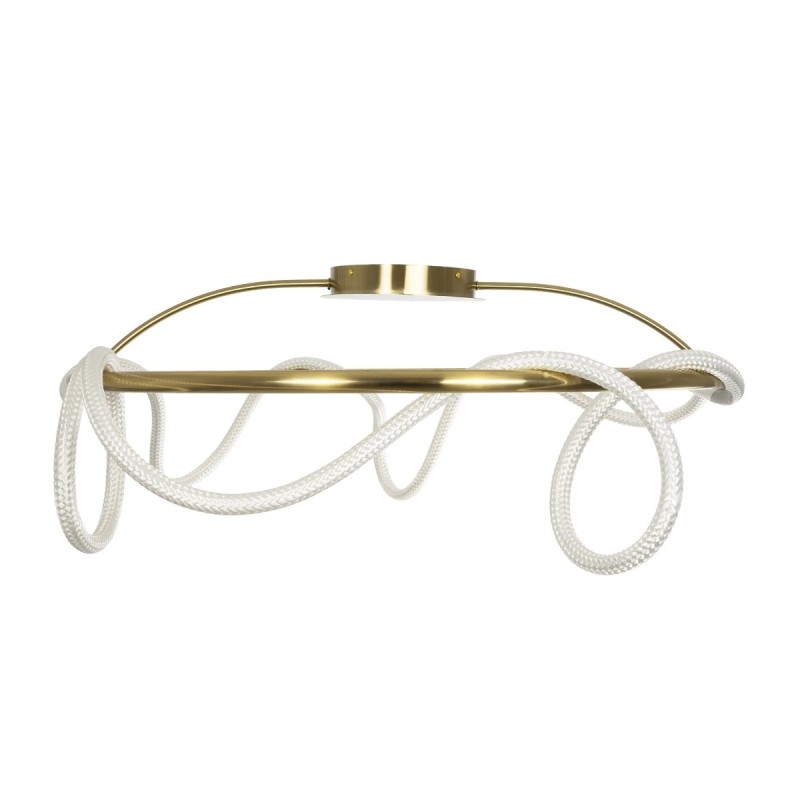 kelvo® GLOW KLV-101-0150 Φωτιστικό Οροφής LED 65W 6500lm 360° AC 220-240V IP20 Ρυθμιζόμενο Λευκό CCT με Χειριστήριο από 2700K έως 6000K Dimmable - Lumileds SMD Chip - Χρυσό Πλατίνα - Μ100 x Π100 x Υ30cm - 3 Χρόνια Εγγύηση