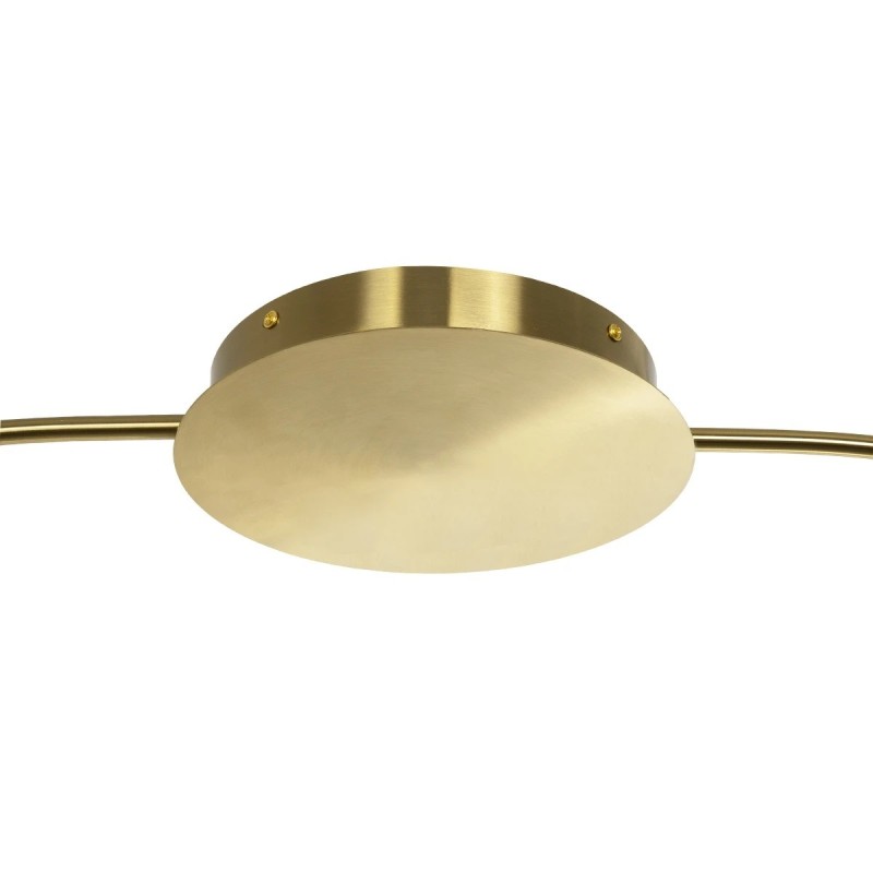 kelvo® GLOW KLV-101-0150 Φωτιστικό Οροφής LED 65W 6500lm 360° AC 220-240V IP20 Ρυθμιζόμενο Λευκό CCT με Χειριστήριο από 2700K έως 6000K Dimmable - Lumileds SMD Chip - Χρυσό Πλατίνα - Μ100 x Π100 x Υ30cm - 3 Χρόνια Εγγύηση