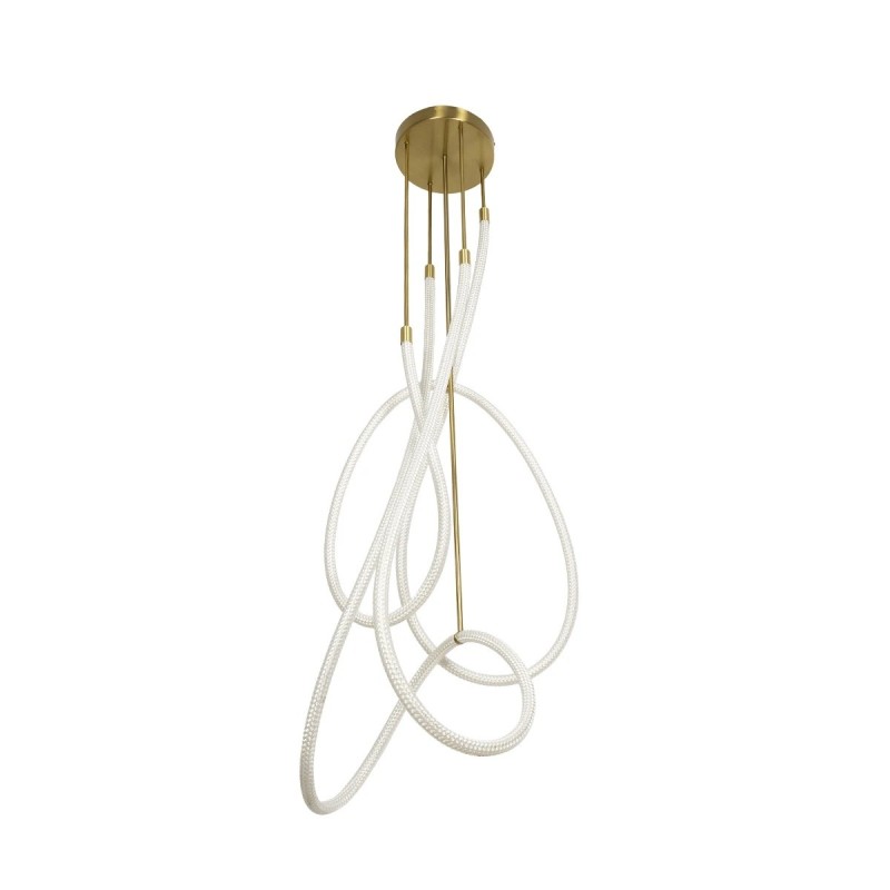 kelvo® GLOW KLV-101-0154 Φωτιστικό Οροφής LED 85W 8500lm 360° AC 220-240V IP20 Ρυθμιζόμενο Λευκό CCT με Χειριστήριο από 2700K έως 6000K Dimmable - Lumileds SMD Chip - Χρυσό Πλατίνα - Μ100 x Π100 x Υ140cm - 3 Χρόνια Εγγύηση