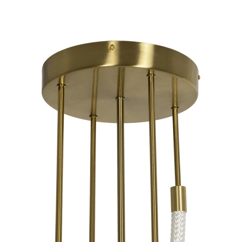 kelvo® GLOW KLV-101-0154 Φωτιστικό Οροφής LED 85W 8500lm 360° AC 220-240V IP20 Ρυθμιζόμενο Λευκό CCT με Χειριστήριο από 2700K έως 6000K Dimmable - Lumileds SMD Chip - Χρυσό Πλατίνα - Μ100 x Π100 x Υ140cm - 3 Χρόνια Εγγύηση