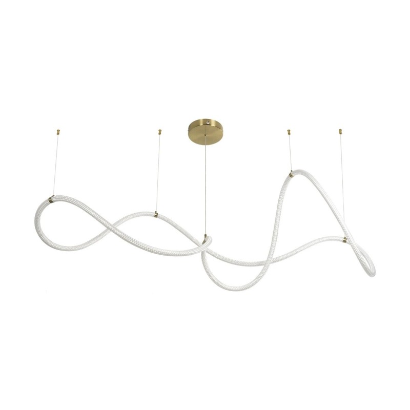 kelvo® GLOW KLV-101-0157 Κρεμαστό Φωτιστικό Οροφής LED 65W 6500lm 360° AC 220-240V IP20 Ρυθμιζόμενο Λευκό CCT με Χειριστήριο από 2700K έως 6000K Dimmable - Lumileds SMD Chip - Χρυσό Πλατίνα - Μ150 x Π70 x Υ90cm - 3 Χρόνια Εγγύηση