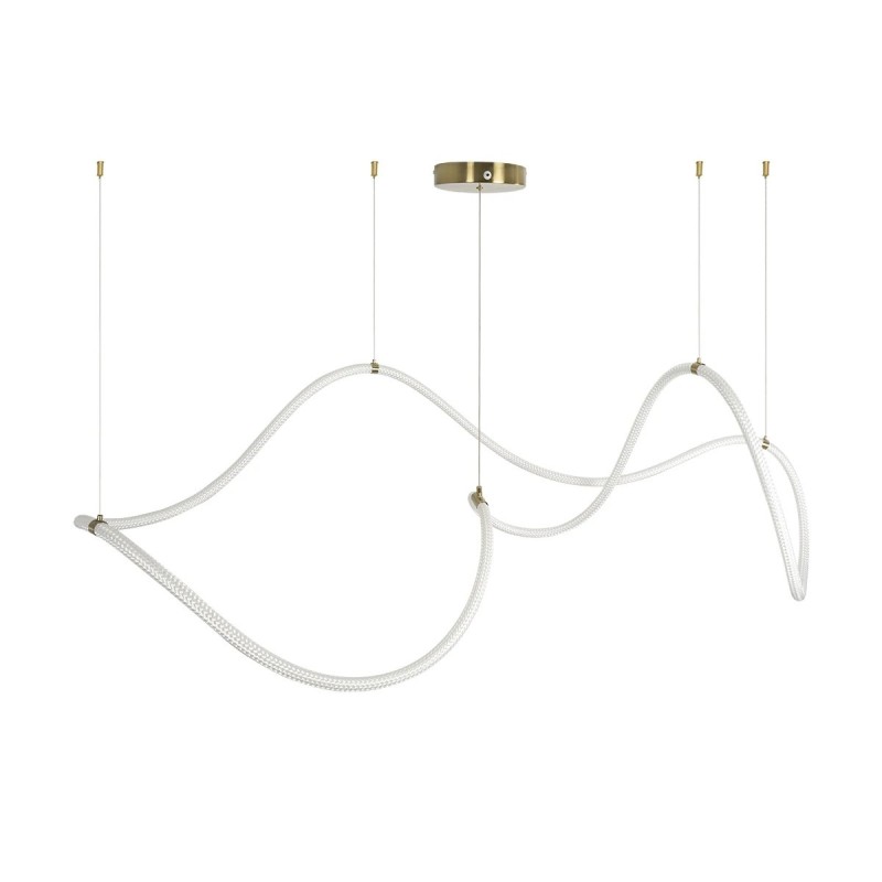 kelvo® GLOW KLV-101-0157 Κρεμαστό Φωτιστικό Οροφής LED 65W 6500lm 360° AC 220-240V IP20 Ρυθμιζόμενο Λευκό CCT με Χειριστήριο από 2700K έως 6000K Dimmable - Lumileds SMD Chip - Χρυσό Πλατίνα - Μ150 x Π70 x Υ90cm - 3 Χρόνια Εγγύηση