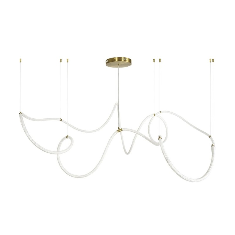 kelvo® GLOW KLV-101-0158 Κρεμαστό Φωτιστικό Οροφής LED 105W 10500lm 360° AC 220-240V IP20 Ρυθμιζόμενο Λευκό CCT με Χειριστήριο από 2700K έως 6000K Dimmable - Lumileds SMD Chip - Χρυσό Πλατίνα - Μ180 x Π180 x Υ110cm - 3 Χρόνια Εγγύηση