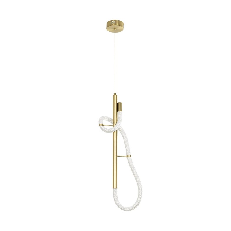 kelvo® GLOW KLV-101-0159 Κρεμαστό Φωτιστικό Οροφής LED 24W 2400lm 360° AC 220-240V IP20 Ρυθμιζόμενο Λευκό CCT με On/Off 2700K/4500K/6000K - Lumileds SMD Chip - Χρυσό Πλατίνα - Μ24 x Π10 x Υ62cm - 3 Χρόνια Εγγύηση