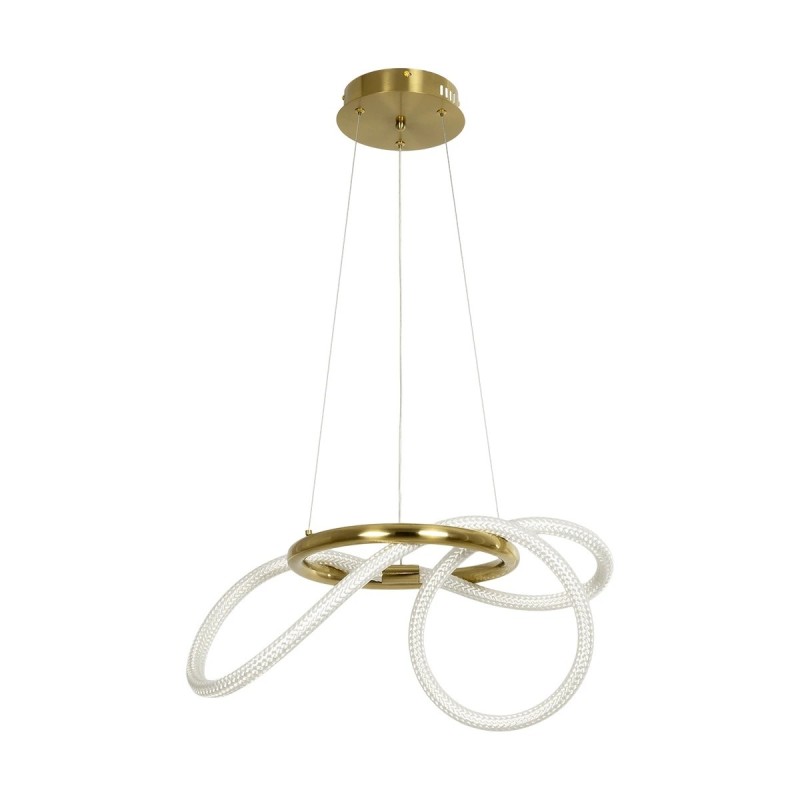 kelvo® GLOW KLV-101-0161 Κρεμαστό Φωτιστικό Οροφής LED 30W 3000lm 360° AC 220-240V IP20 Ρυθμιζόμενο Λευκό CCT με Χειριστήριο από 2700K έως 6000K Dimmable - Lumileds SMD Chip - Χρυσό Πλατίνα - Μ40 x Π40 x Υ30cm - 3 Χρόνια Εγγύηση