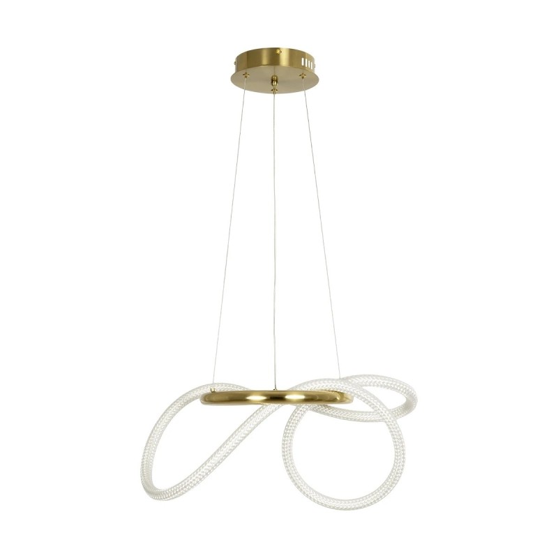 kelvo® GLOW KLV-101-0161 Κρεμαστό Φωτιστικό Οροφής LED 30W 3000lm 360° AC 220-240V IP20 Ρυθμιζόμενο Λευκό CCT με Χειριστήριο από 2700K έως 6000K Dimmable - Lumileds SMD Chip - Χρυσό Πλατίνα - Μ40 x Π40 x Υ30cm - 3 Χρόνια Εγγύηση