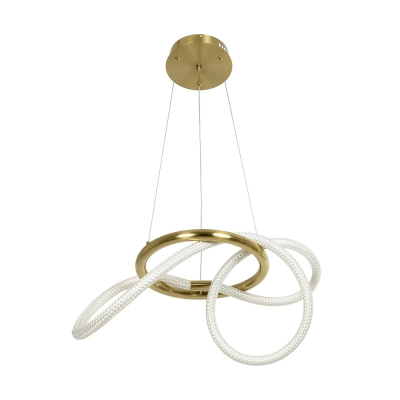 kelvo® GLOW KLV-101-0161 Κρεμαστό Φωτιστικό Οροφής LED 30W 3000lm 360° AC 220-240V IP20 Ρυθμιζόμενο Λευκό CCT με Χειριστήριο από 2700K έως 6000K Dimmable - Lumileds SMD Chip - Χρυσό Πλατίνα - Μ40 x Π40 x Υ30cm - 3 Χρόνια Εγγύηση