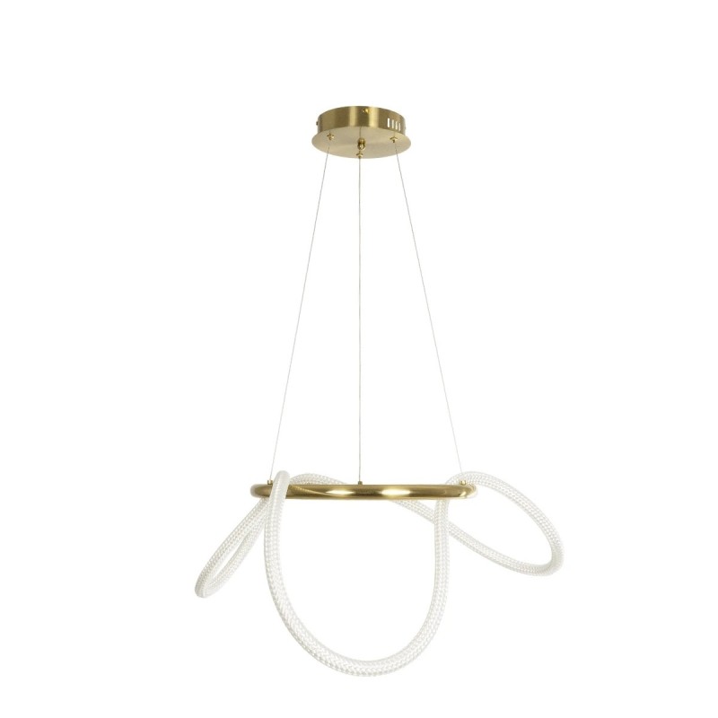 kelvo® GLOW KLV-101-0162 Κρεμαστό Φωτιστικό Οροφής LED 36W 3600lm 360° AC 220-240V IP20 Ρυθμιζόμενο Λευκό CCT με Χειριστήριο από 2700K έως 6000K Dimmable - Lumileds SMD Chip - Χρυσό Πλατίνα - Μ70 x Π70 x Υ40cm - 3 Χρόνια Εγγύηση