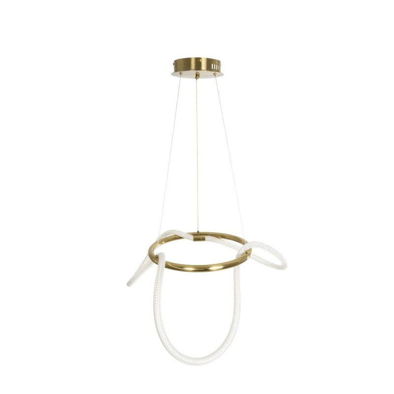 kelvo® GLOW KLV-101-0162 Κρεμαστό Φωτιστικό Οροφής LED 36W 3600lm 360° AC 220-240V IP20 Ρυθμιζόμενο Λευκό CCT με Χειριστήριο από 2700K έως 6000K Dimmable - Lumileds SMD Chip - Χρυσό Πλατίνα - Μ70 x Π70 x Υ40cm - 3 Χρόνια Εγγύηση