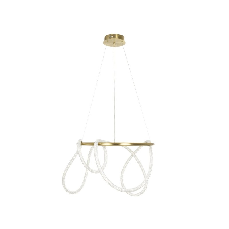 kelvo® GLOW KLV-101-0163 Κρεμαστό Φωτιστικό Οροφής LED 58W 5800lm 360° AC 220-240V IP20 Ρυθμιζόμενο Λευκό CCT με Χειριστήριο από 2700K έως 6000K Dimmable - Lumileds SMD Chip - Χρυσό Πλατίνα - Μ80 x Π80 x Υ40cm - 3 Χρόνια Εγγύηση