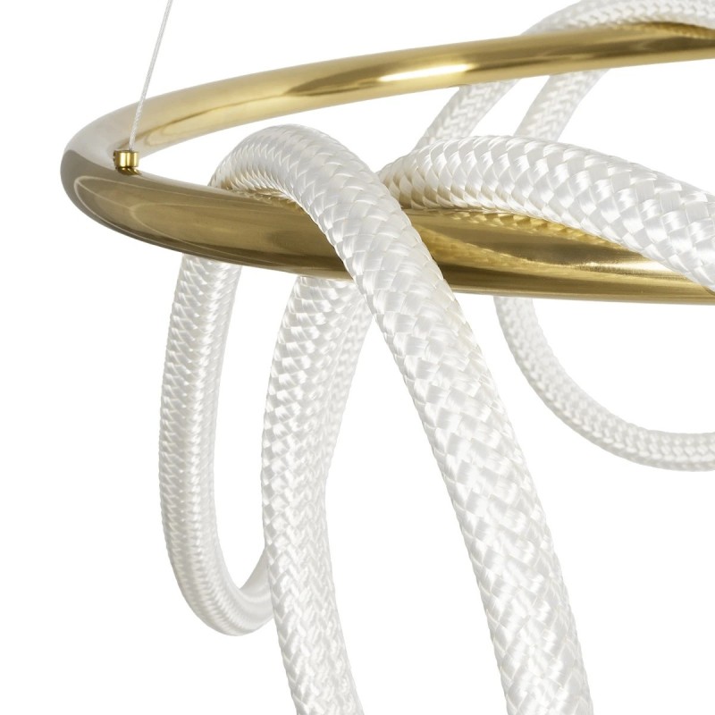 kelvo® GLOW KLV-101-0164 Κρεμαστό Φωτιστικό Οροφής LED 69W 6900lm 360° AC 220-240V IP20 Ρυθμιζόμενο Λευκό CCT με Χειριστήριο από 2700K έως 6000K Dimmable - Lumileds SMD Chip - Χρυσό Πλατίνα - Μ100 x Π100 x Υ40cm - 3 Χρόνια Εγγύηση