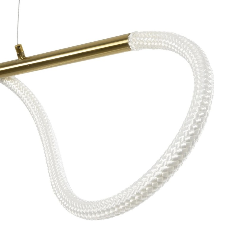 kelvo® GLOW KLV-101-0166 Κρεμαστό Φωτιστικό Οροφής LED 34W 3400lm 360° AC 220-240V IP20 Ρυθμιζόμενο Λευκό CCT με Χειριστήριο από 2700K έως 6000K Dimmable - Lumileds SMD Chip - Χρυσό Πλατίνα - Μ140 x Π40 x Υ30cm - 3 Χρόνια Εγγύηση