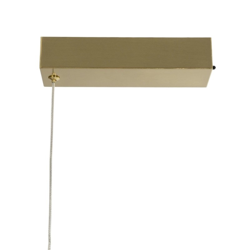 kelvo® GLOW KLV-101-0166 Κρεμαστό Φωτιστικό Οροφής LED 34W 3400lm 360° AC 220-240V IP20 Ρυθμιζόμενο Λευκό CCT με Χειριστήριο από 2700K έως 6000K Dimmable - Lumileds SMD Chip - Χρυσό Πλατίνα - Μ140 x Π40 x Υ30cm - 3 Χρόνια Εγγύηση