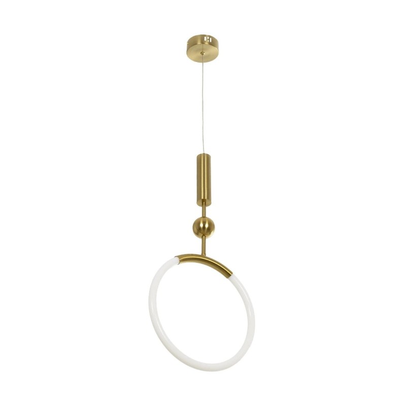 kelvo® GLOW KLV-101-0175 Κρεμαστό Φωτιστικό Οροφής LED 18W 1800lm 360° AC 220-240V IP20 Ρυθμιζόμενο Λευκό CCT με On/Off 2700K/4500K/6000K - Lumileds SMD Chip - Χρυσό Πλατίνα - Μ30 x Π6 x Υ60cm - 3 Χρόνια Εγγύηση