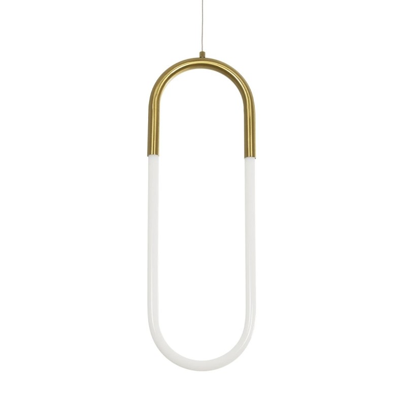 kelvo® GLOW KLV-101-0176 Κρεμαστό Φωτιστικό Οροφής LED 18W 1800lm 360° AC 220-240V IP20 Ρυθμιζόμενο Λευκό CCT με On/Off 2700K/4500K/6000K - Lumileds SMD Chip - Χρυσό Πλατίνα - Μ20 x Π2.5 x Υ60cm - 3 Χρόνια Εγγύηση