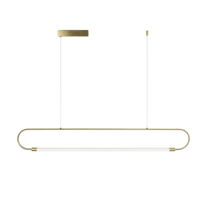 kelvo® GLOW KLV-101-0177 Κρεμαστό Φωτιστικό Οροφής LED 15W 1500lm 360° AC 220-240V IP20 Ρυθμιζόμενο Λευκό CCT με Χειριστήριο από 2700K έως 6000K Dimmable - Lumileds SMD Chip - Χρυσό Πλατίνα - Μ120 x Π3 x Υ17cm - 3 Χρόνια Εγγύηση