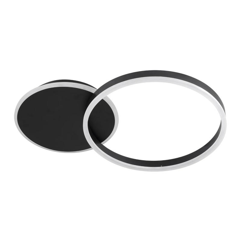 kelvo® VENOM KLV-101-0181 Φωτιστικό Οροφής LED 45W 4500lm 360° AC 220-240V IP20 Ρυθμιζόμενο Λευκό CCT με Χειριστήριο από 2700K έως 6000K Dimmable - Lumileds SMD Chip - Μαύρο Ματ - Μ60 x Π40 x Υ7.5cm - 3 Χρόνια Εγγύηση