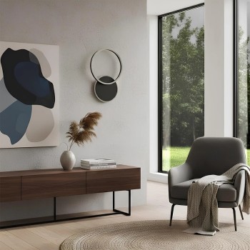 kelvo® VENOM KLV-101-0181-V2 Φωτιστικό Τοίχου / Απλίκα LED 45W 4500lm 360° AC 220-240V IP20 Ρυθμιζόμενο Λευκό CCT με Χειριστήριο από 2700K έως 6000K Dimmable - Lumileds SMD Chip - Μαύρο Ματ - Μ60 x Π40 x Υ7.5cm - 3 Χρόνια Εγγύηση