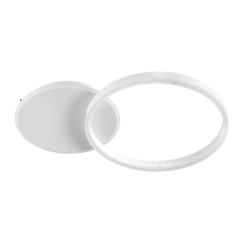 kelvo® VENOM KLV-101-0182 Φωτιστικό Οροφής LED 45W 4500lm 360° AC 220-240V IP20 Ρυθμιζόμενο Λευκό CCT με Χειριστήριο από 2700K έως 6000K Dimmable - Lumileds SMD Chip - Λευκό Ματ - Μ60 x Π40 x Υ7.5cm - 3 Χρόνια Εγγύηση